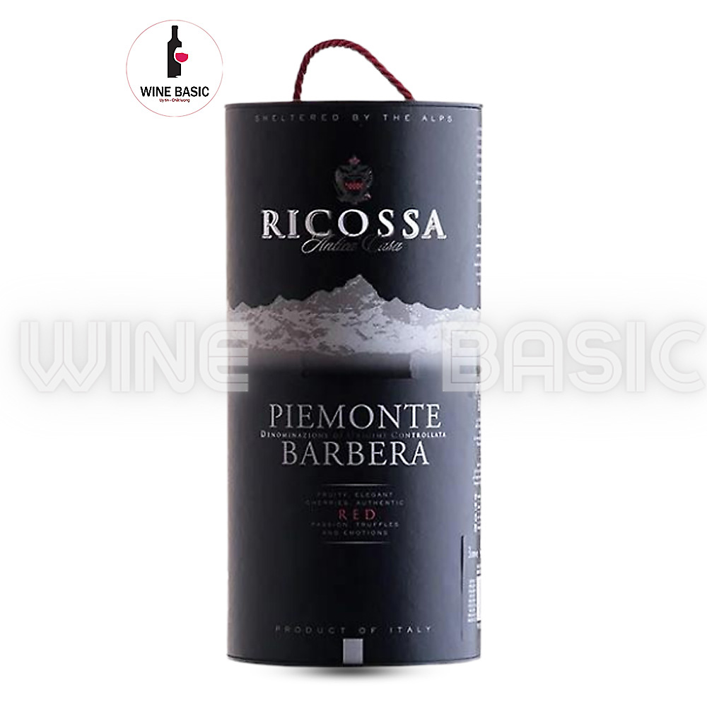 Rượu Vang Bịch Ricossa Piemonte Barbera 3L
