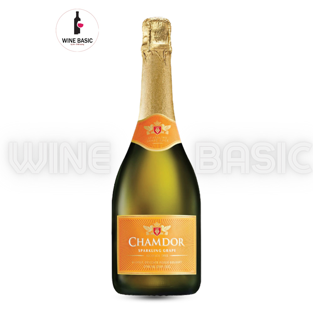 Rượu Vang Nổ Không Cồn Chamdor Sparkling White Grape Peach