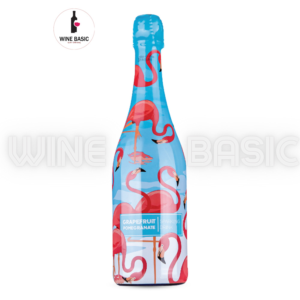 Rượu Vang Nổ Không Cồn Flamingo Grapefruit Pomegranate