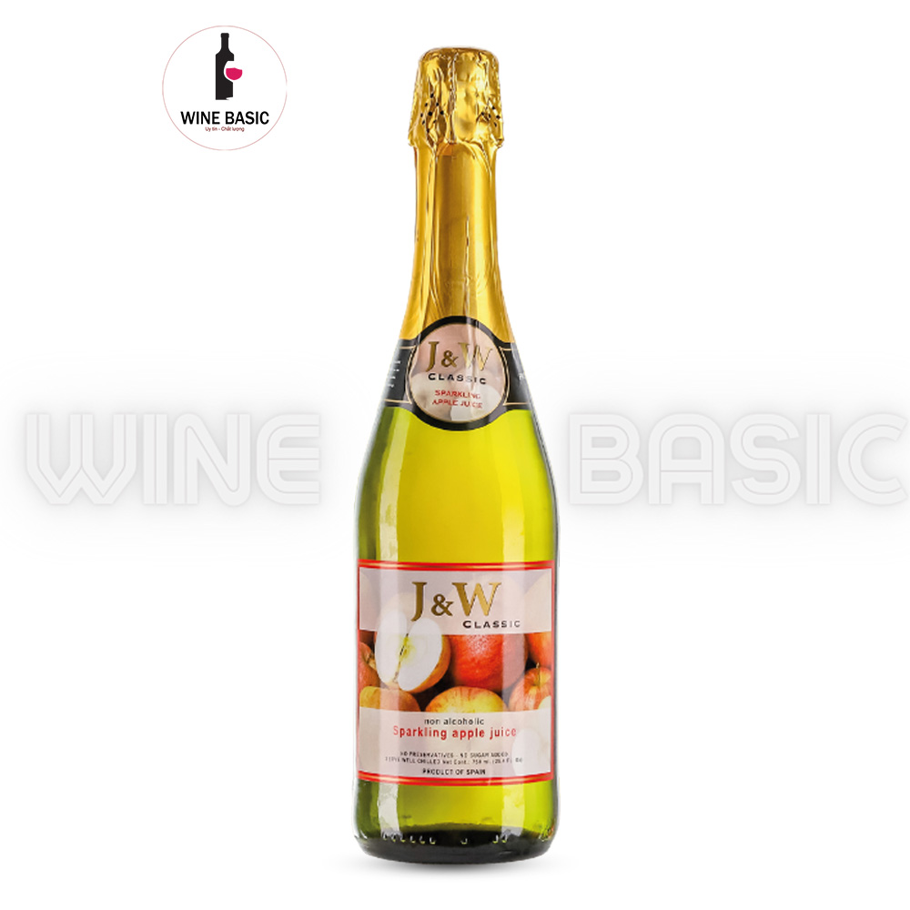 Rượu Vang Nổ Không Cồn J&W 100% Juice Apple