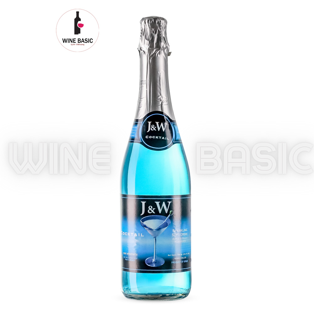 Rượu Vang Nổ Không Cồn J&W Cocktail Blue