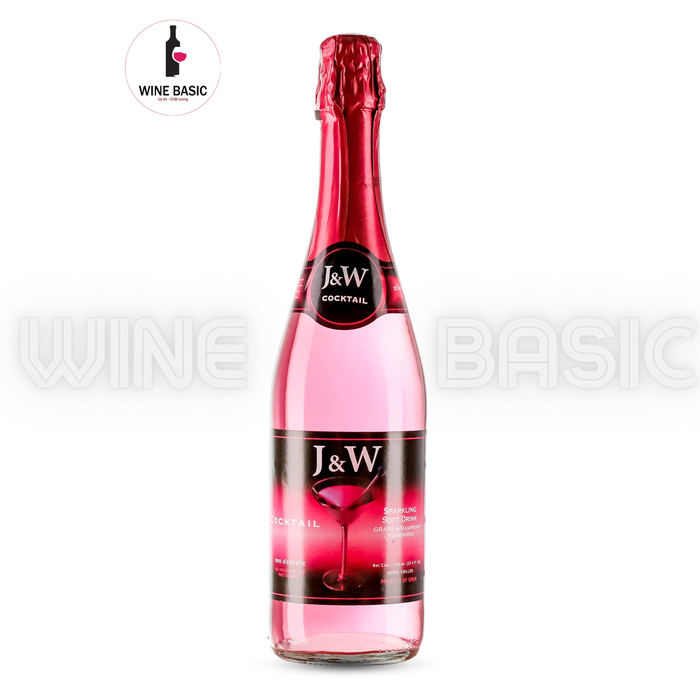 Rượu Vang Nổ Không Cồn J&W Cocktail Pink