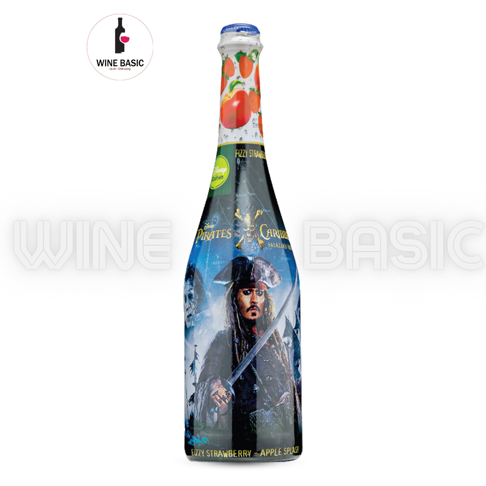 Rượu Vang Nổ Không Cồn Pirates Of The Caribbean Fizzy Strawberry Apple Splash