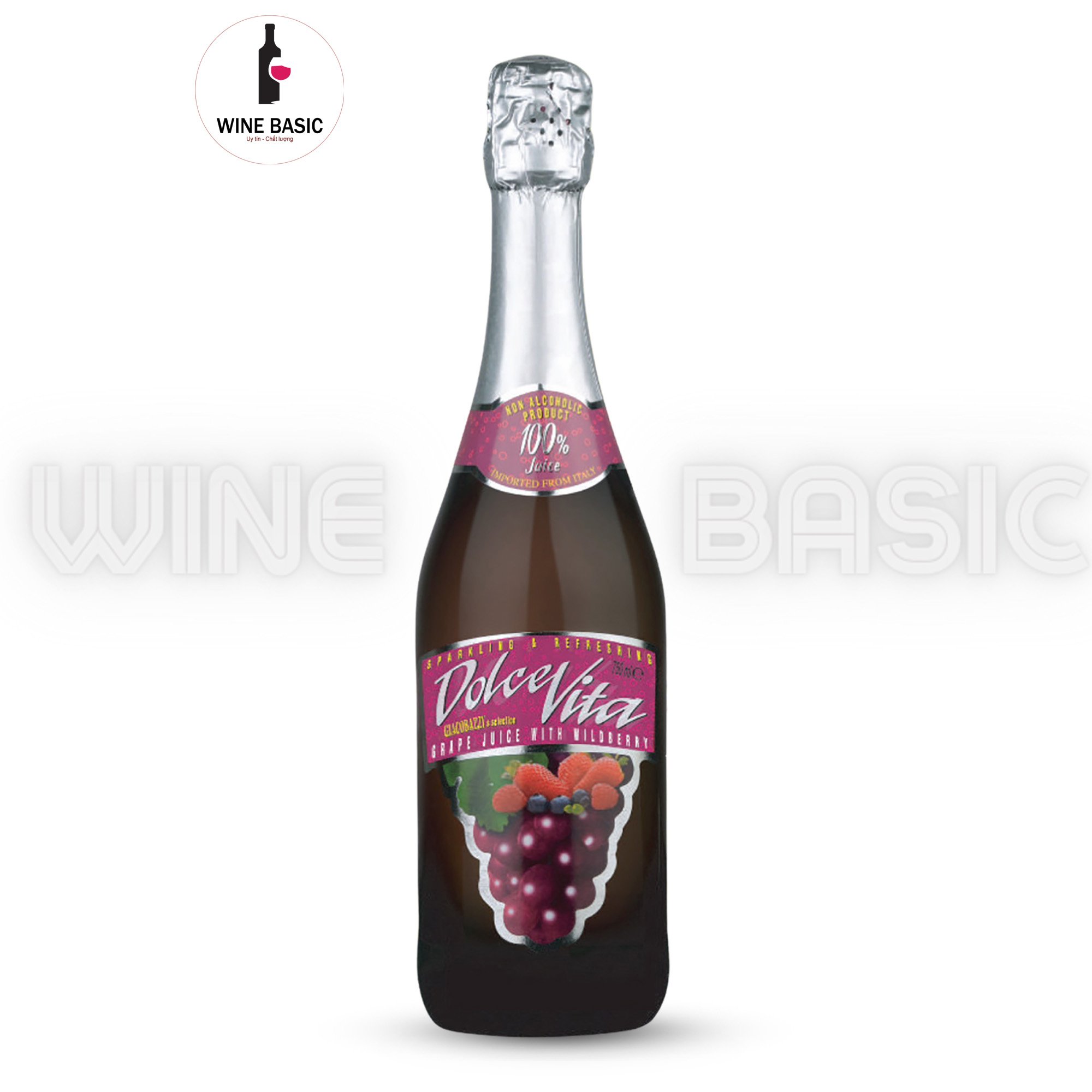 Vang Nổ Không Cồn Dolce Vitta – Vị Dâu Nho