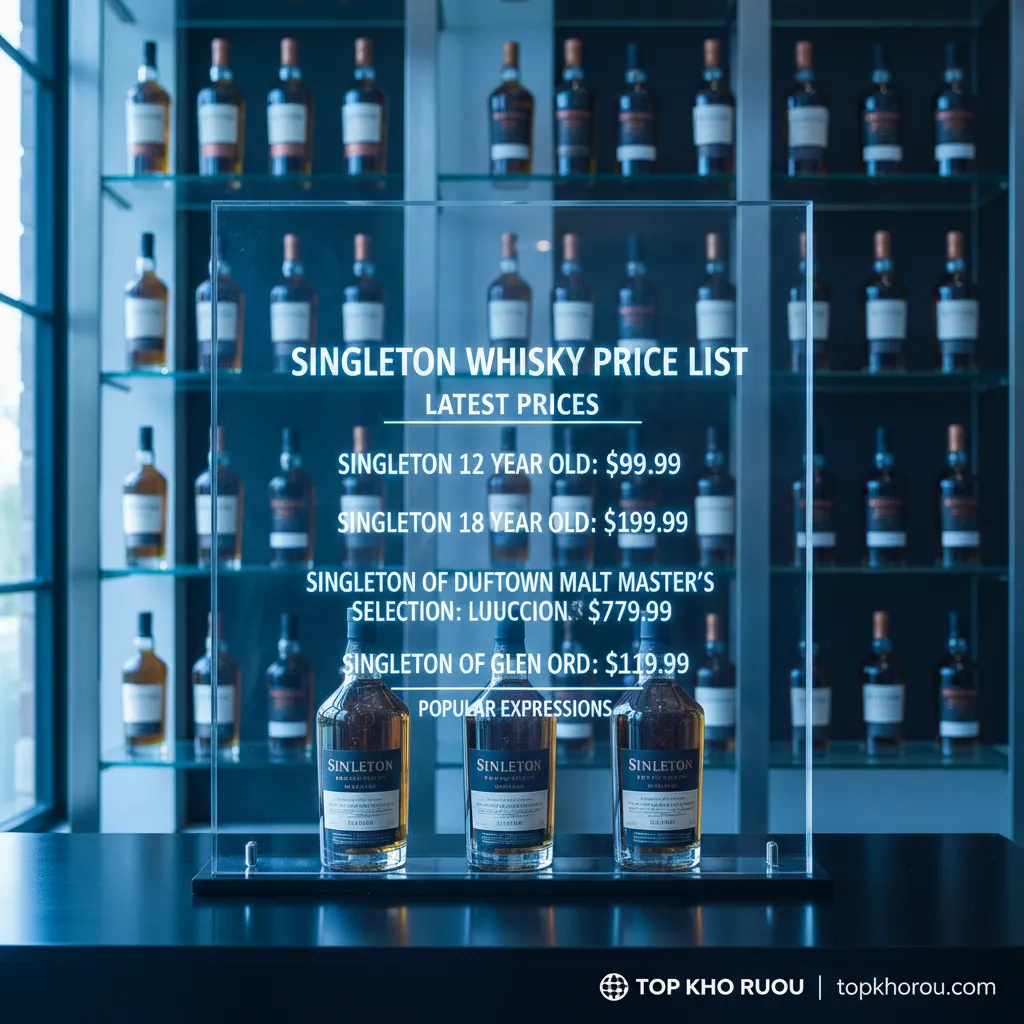 Giá rượu Singleton mới nhất, bảng giá các dòng phổ biến 2 2. Bảng giá rượu Singleton