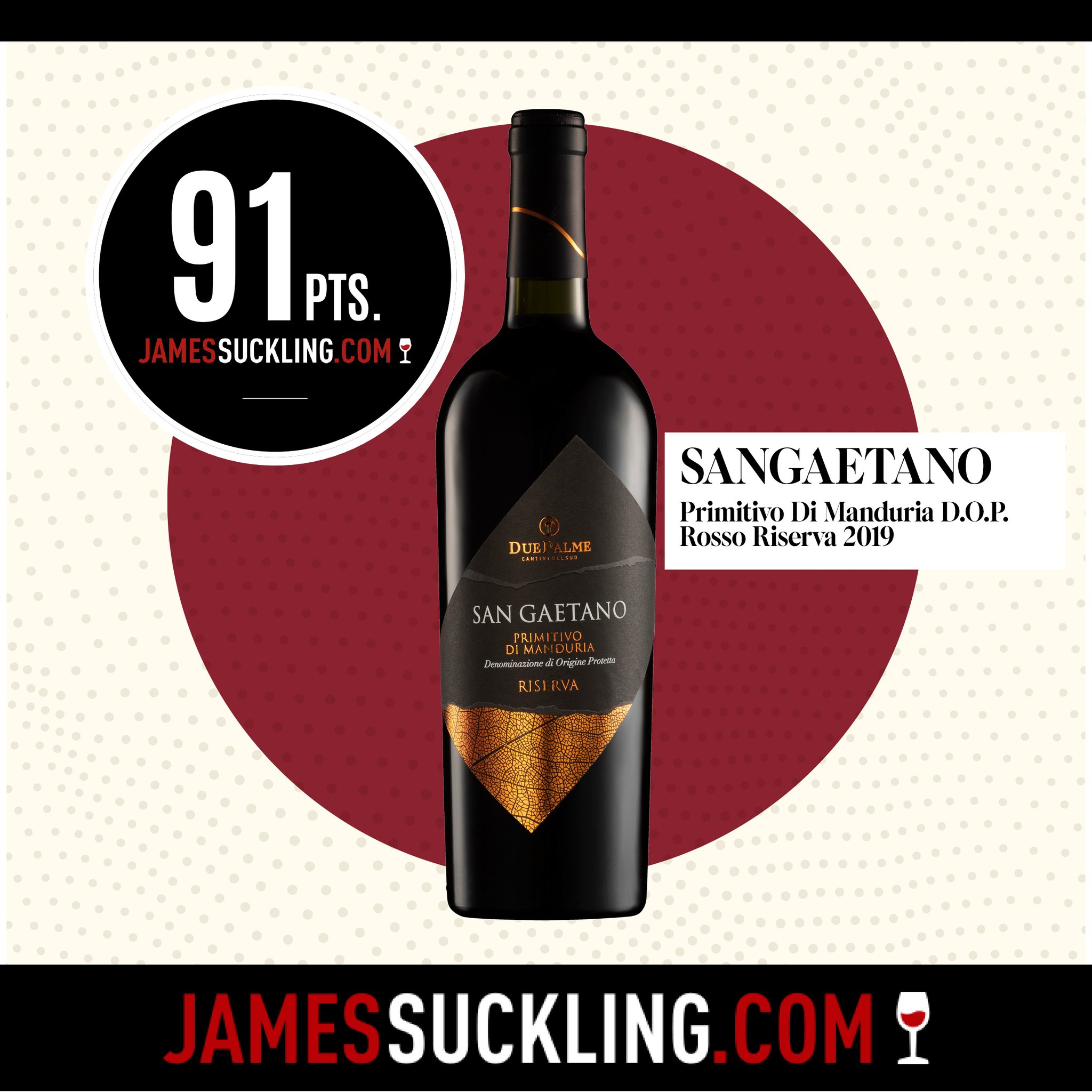 Rượu Vang Due Palme Sangaetano Primitivo Di Manduria