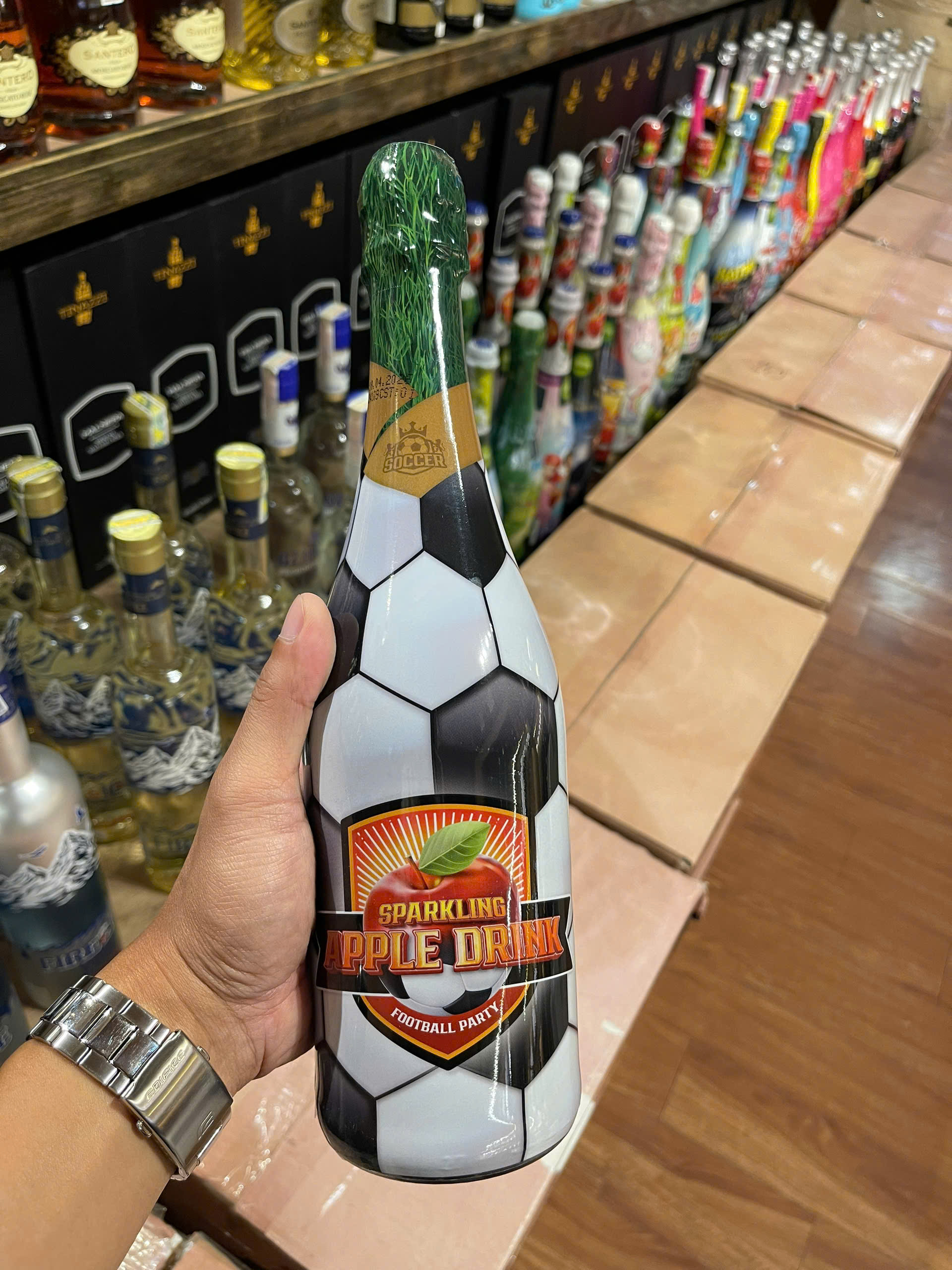 Rượu Vang Nổ Không Cồn Football Apple Drink