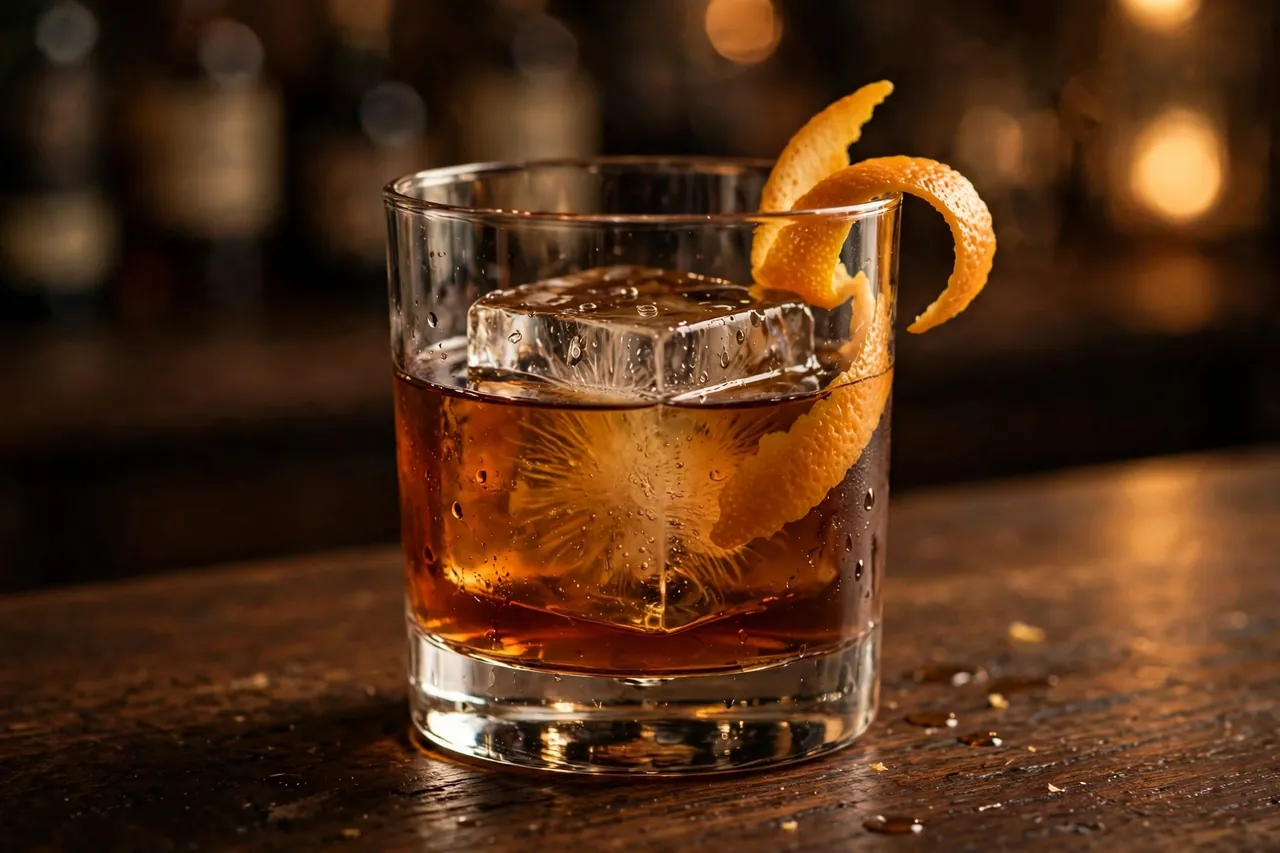 Cách pha cocktail whisky đơn giản tại nhà - ly Old Fashioned