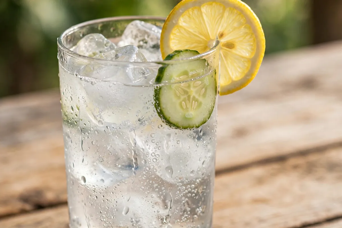 Rượu Gin Là Gì? Cách Pha Gin Tonic Chuẩn Vị Tại Nhà 2 Ly Gin Tonic mát lạnh với chanh và đá — hướng dẫn cách pha Gin Tonic chuẩn vị